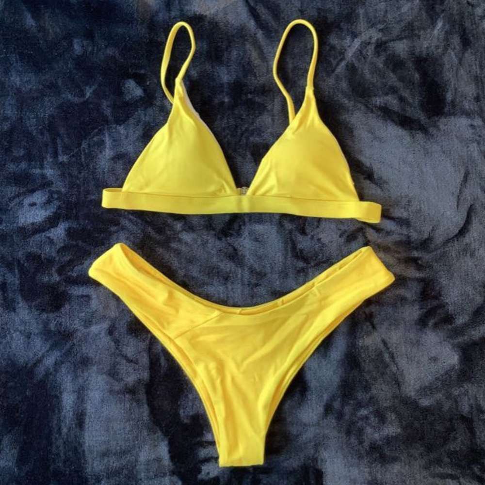 Yellow Zaful Thong Bikini